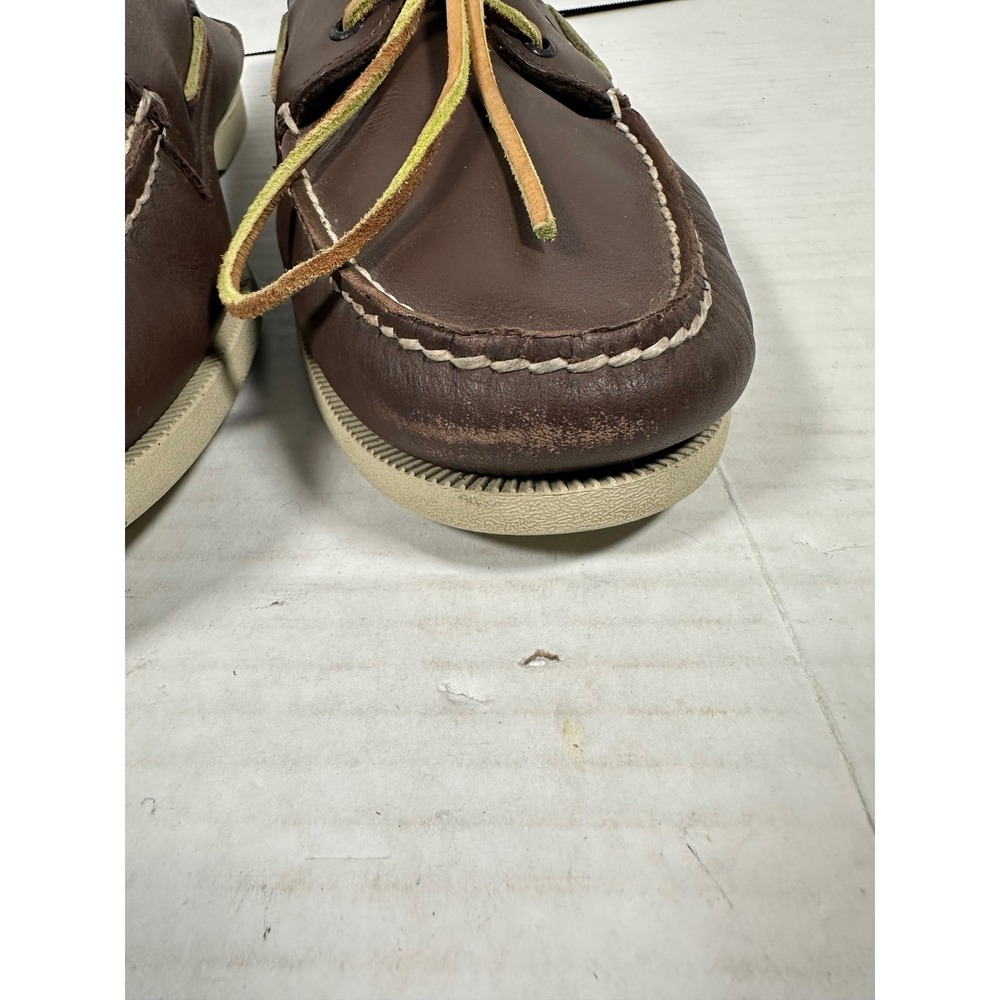 Sperry Top-Sider Mens 14M Brown Leather Authentic Original Boat Shoes 0195115 - Picture 7 of 16